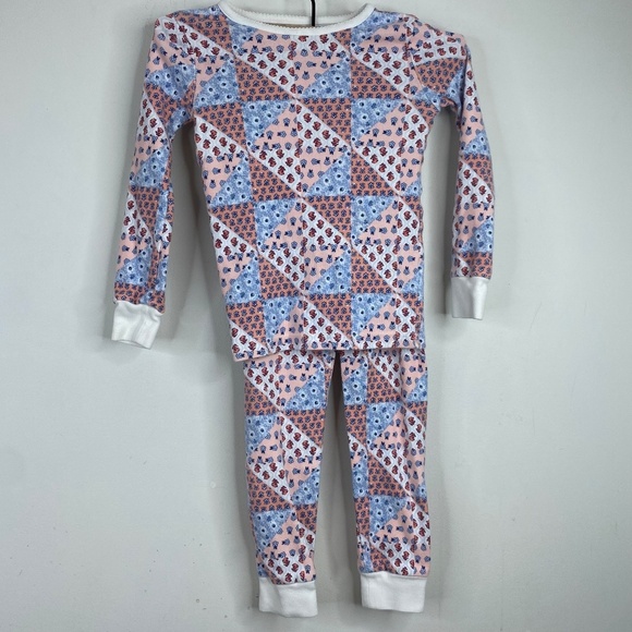 Janie and Jack Other - Janie and Jack Pajama Set Girls 6 Floral Patchwork Preppy Cotton Classic Easter